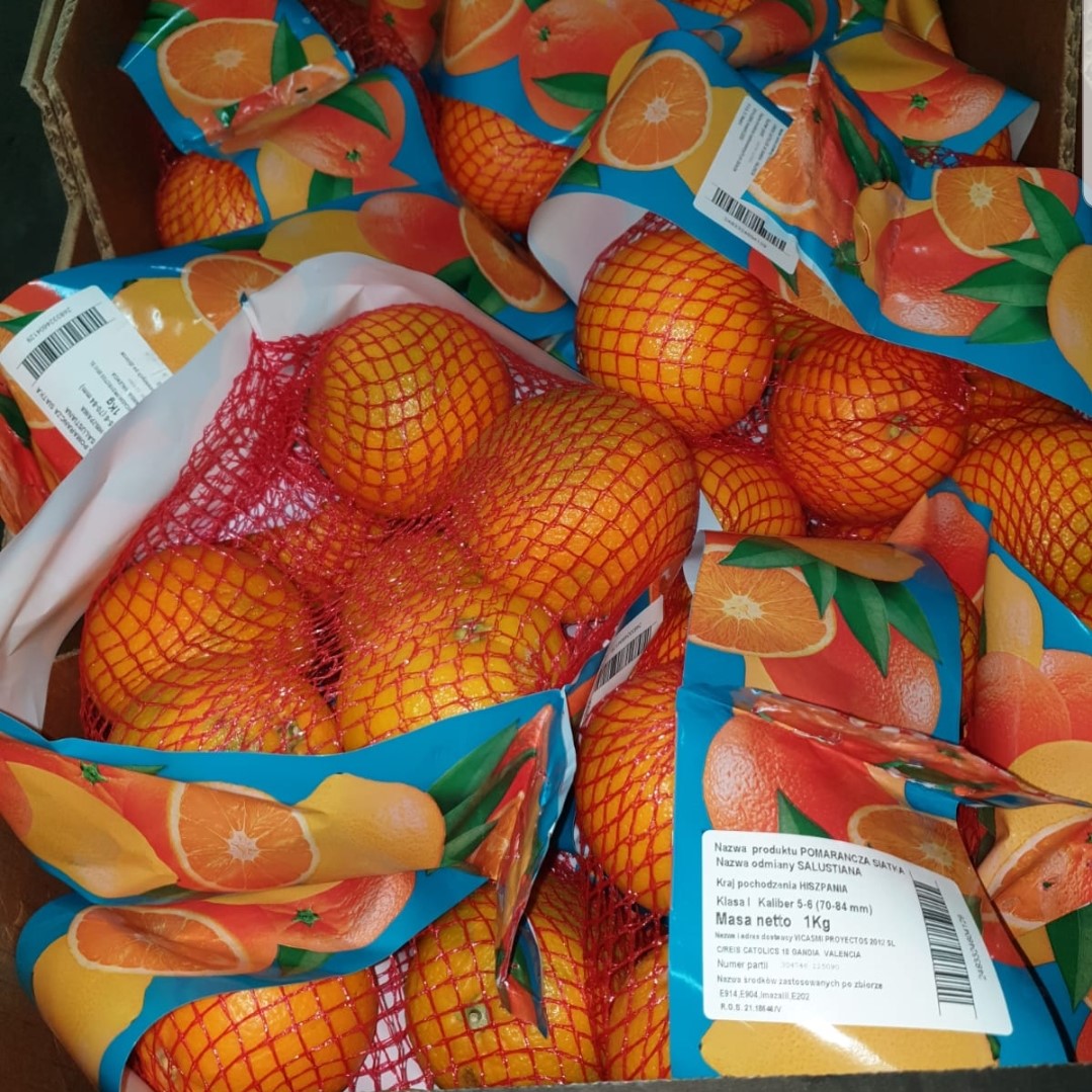 Naranja neto, peso neto 1 kg