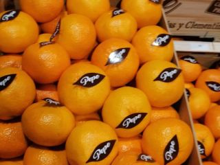Venderé una naranja y una mandarina de España. Mercancías