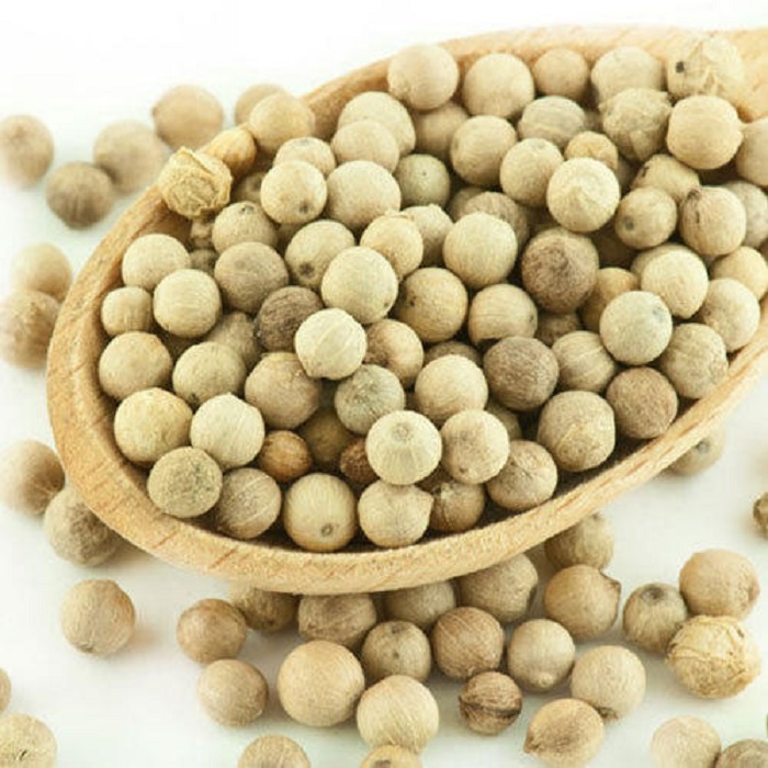 Nombre del producto Granos de pimienta blanca Nombre botánico Fructus piperis albi Origen Pavo Explicación Los frutos de plantas del tipo Piper nigrum L