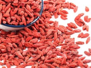 La baya silvestre de Goji negra seca con baya
