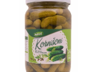 Pepinos pasteurizados de origen serbio, envase 720g, tarro de