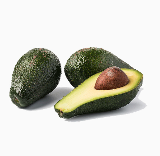 Aguacate orgánico, plátanos dulces exóticos baby, piñas tropicales orgánicas