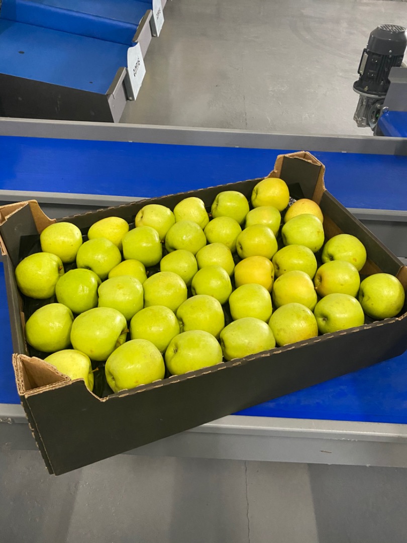 Las manzanas se envasan en cajas, así como muchos otros tipos de manzanas