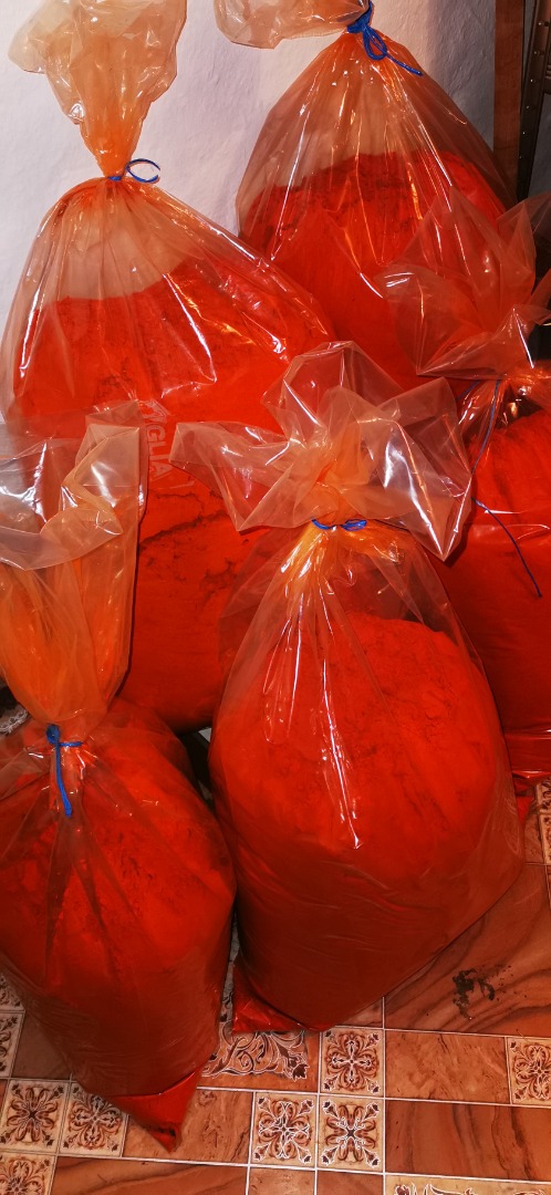 Pimentón (dulce) recién molido Producción propia 2021 Stock disponible 50kg