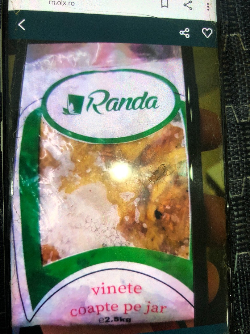 Berenjenas al horno al fuego y envases congelados de 2,5 kg Precios 5 lei kg sin IVA