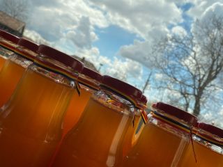 ¡Zumo de manzana certificado ecológicamente! (variedad golden delicious) ¡Sin
