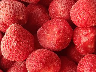 Fresas congeladas. Clase A, B, Jam Las materias primas