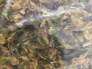 Venta de repollo seco deshidratado. Las dimensiones son 10X10