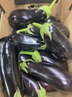 Berenjena fresca polaca, envasada 5 kg en una caja de cartón