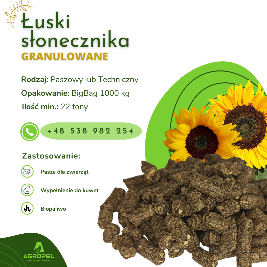 GRÁNULOS DE GIRASOL Ofrecemos gránulos de cáscara de girasol de 8 mm de espesor