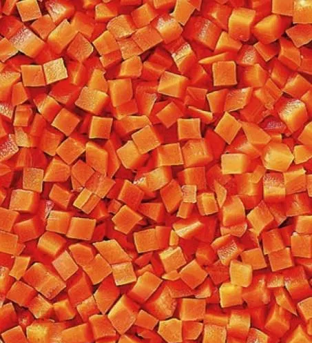 We offer large quantities of frozen diced carrots