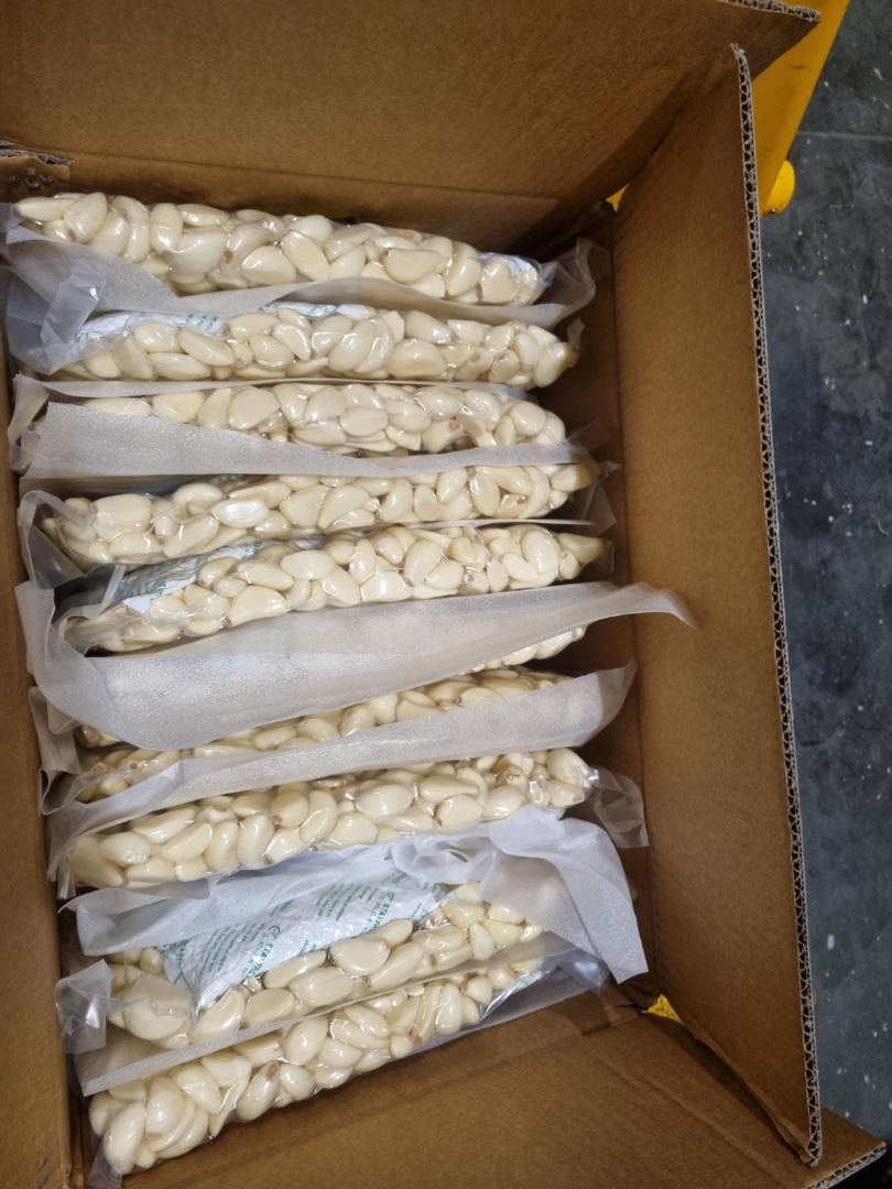 Entrega fresca de ajo egipcio de larga distancia, bolsa de 20 kg