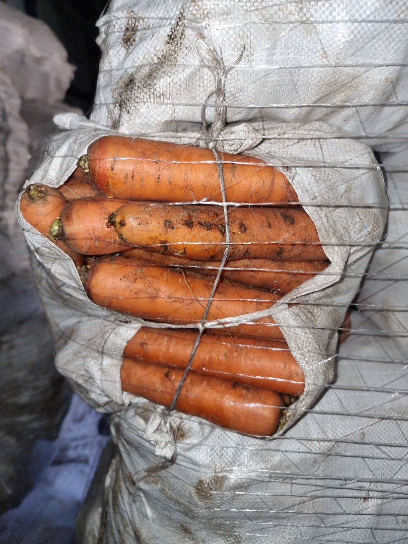 Venderé zanahorias sucias empacadas en bolsas