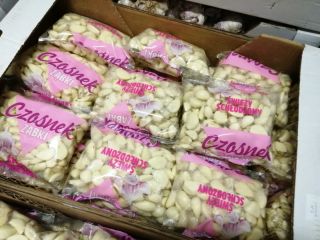 ajo pelado, empaques desde 500g hasta 10 kg, certificado,