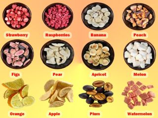 Frutas liofilizadas de todo tipo exportadas desde Uzbekistán al