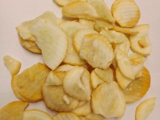 Calabacín amarillo congelado, en rodajas curvas, cantidad de venta