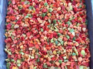 Venta de pimientos rojos congelados y mixtos, de alta