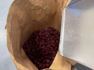 Venderé una cereza congelada con hueso. Cereza envasada en