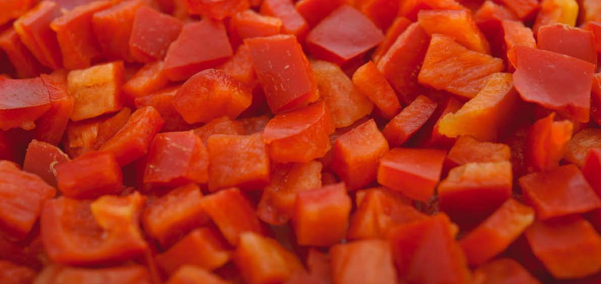 Vendemos CUBO DE PIMIENTO ROJO CONGELADO 10X10 Disponemos de alrededor de 300 t en cartón (interior con nylon) de 10 kg Precio negociable