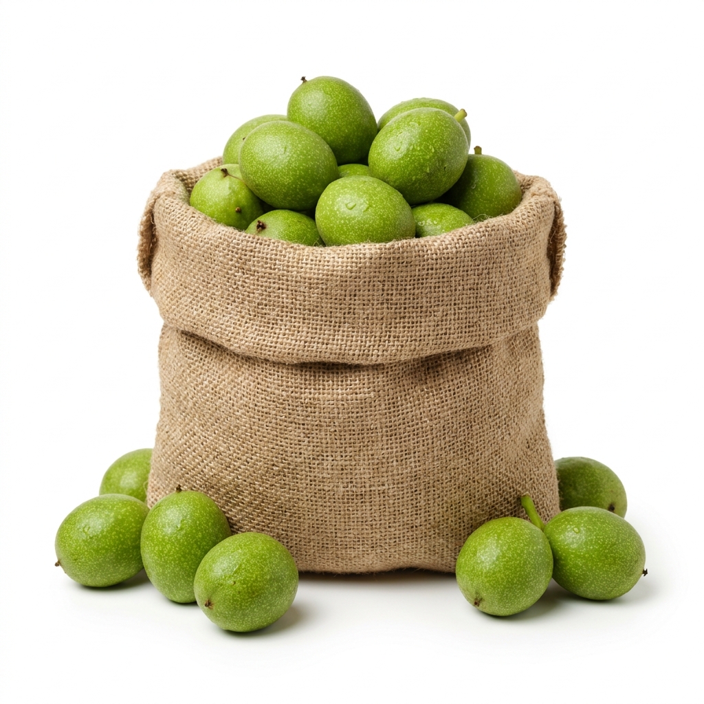 Nueces verdes frescas y jóvenes a la venta, cosecha 2026