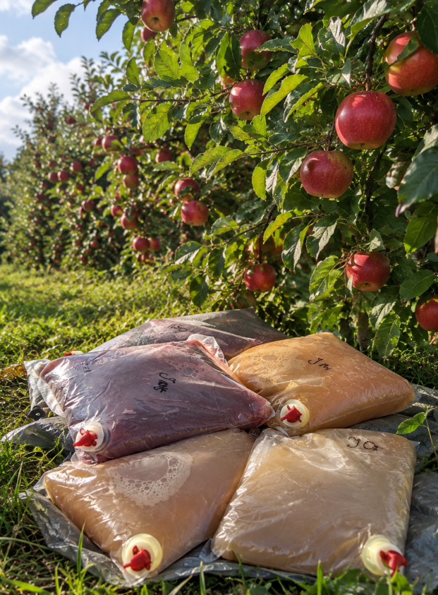 Zumos prensados 5L Sabores disponibles: Manzana 5l 16 PLN Manzana y pera 5l 20 PLN Manzana y zanahoria 5l 20 PLN Manzana y cereza 5l 20 PLN Manzana y arándano