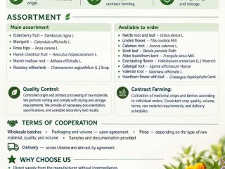 Represento a la empresa agrotécnica ucraniana Galician Herbs. Nos